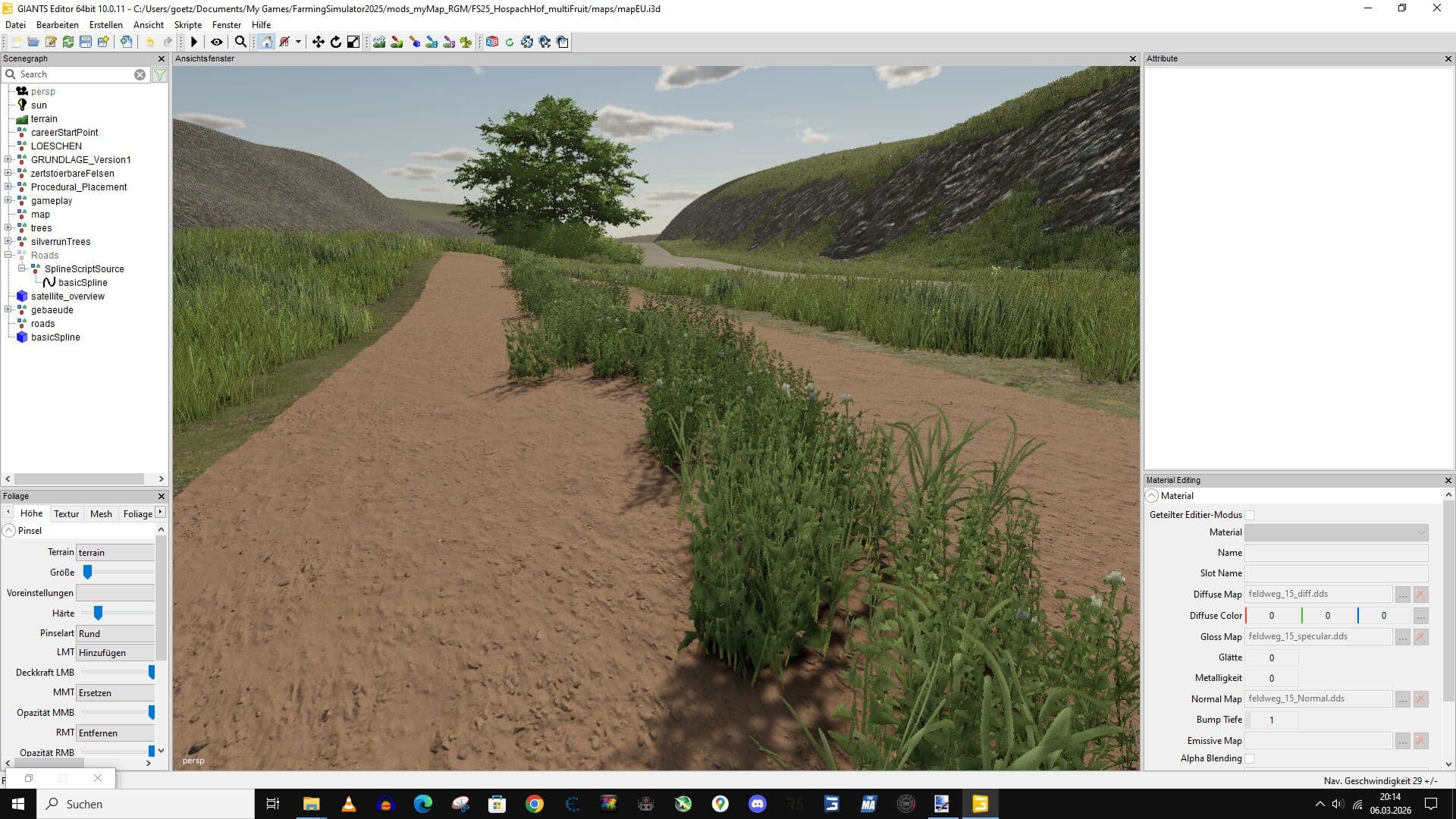 Oad and field path textures for map creation