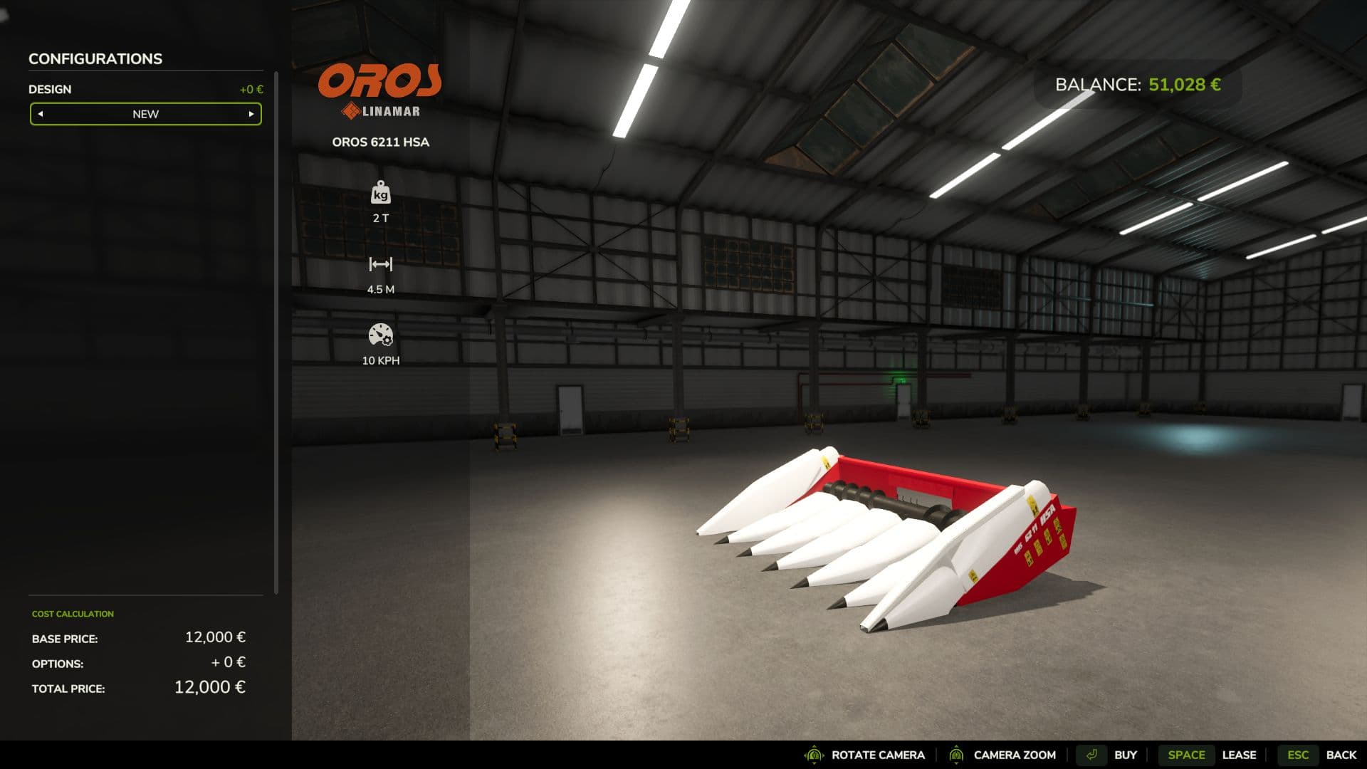 Oros 6211 HSA Corn Header