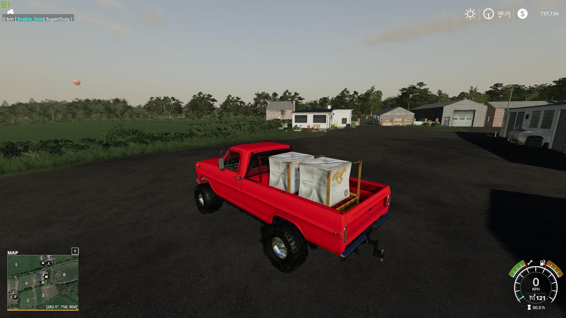1970 FORD F250 with colision on flatbed