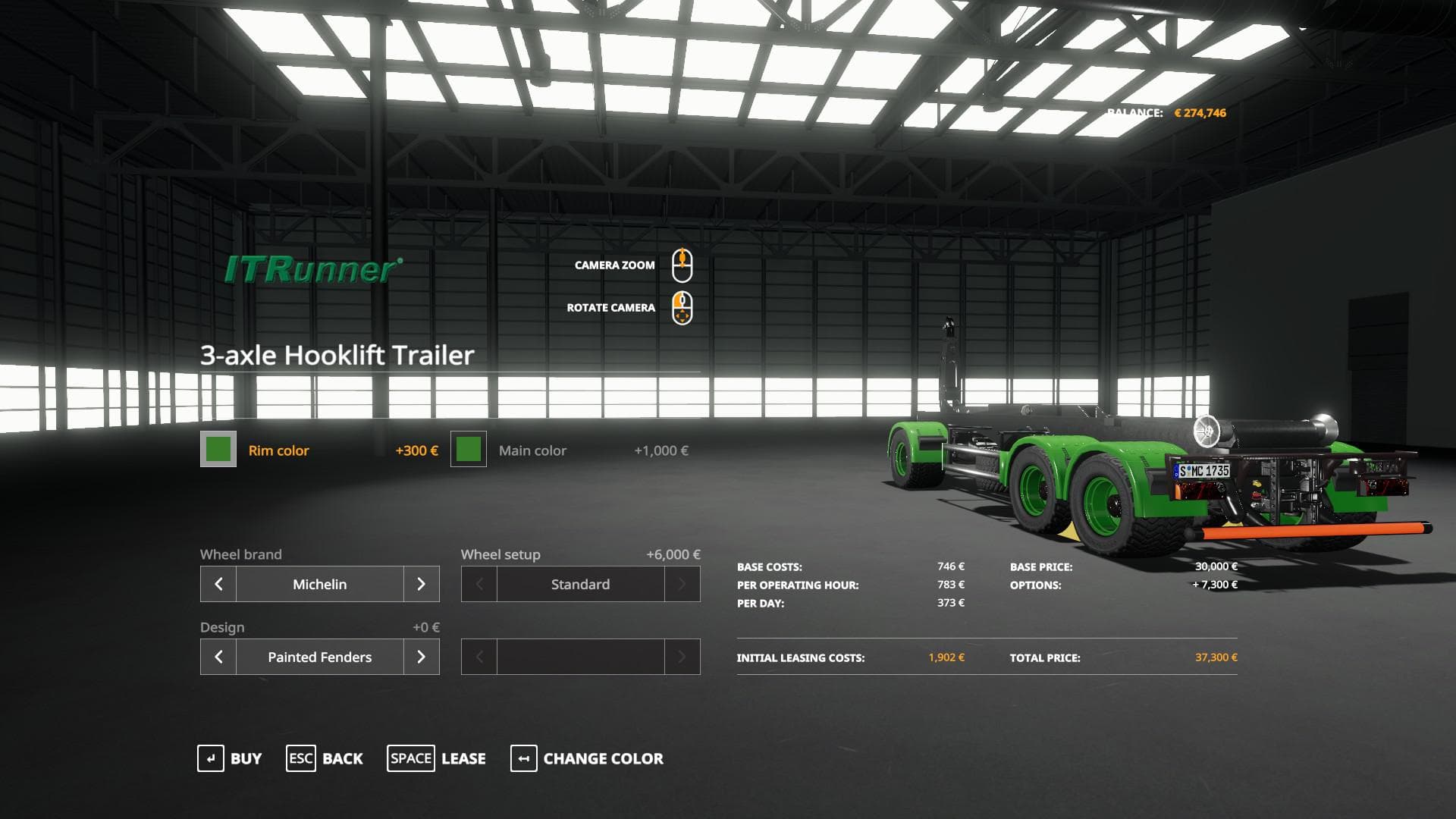 3-axle hooklift Trailer