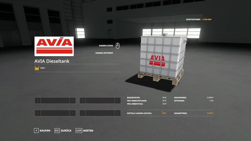 AVIA diesel tank