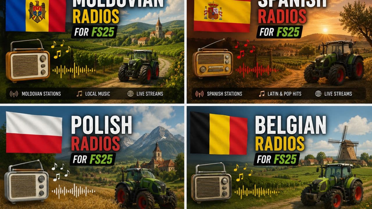 Belgian, Spain, Moldovan, Polish Radio Stations