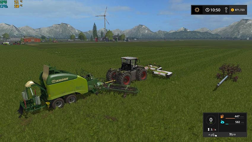 Class 3200 and Krone Ultima Balers with front Nadal