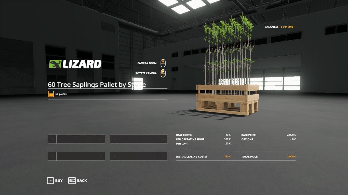 60 TREE SAPLINGS PALLET BY STEVIE