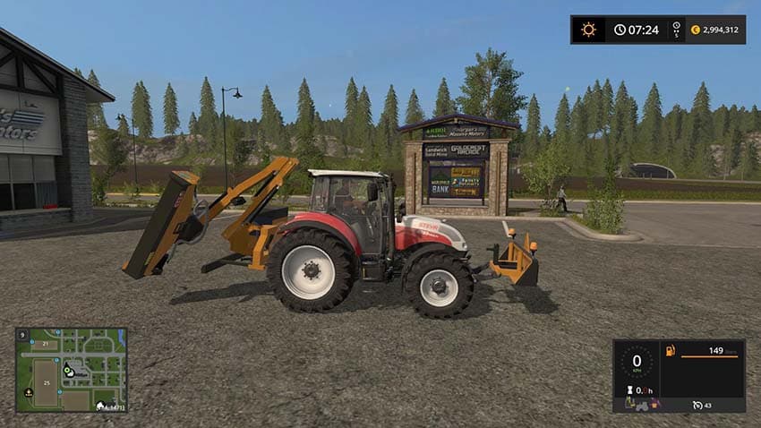 Ferri hydraulic reach mower