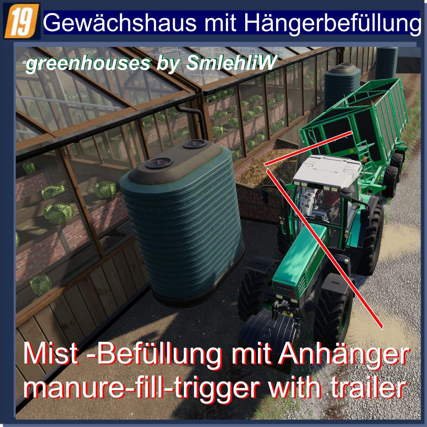 Greenhouses Manure Trailer Filling