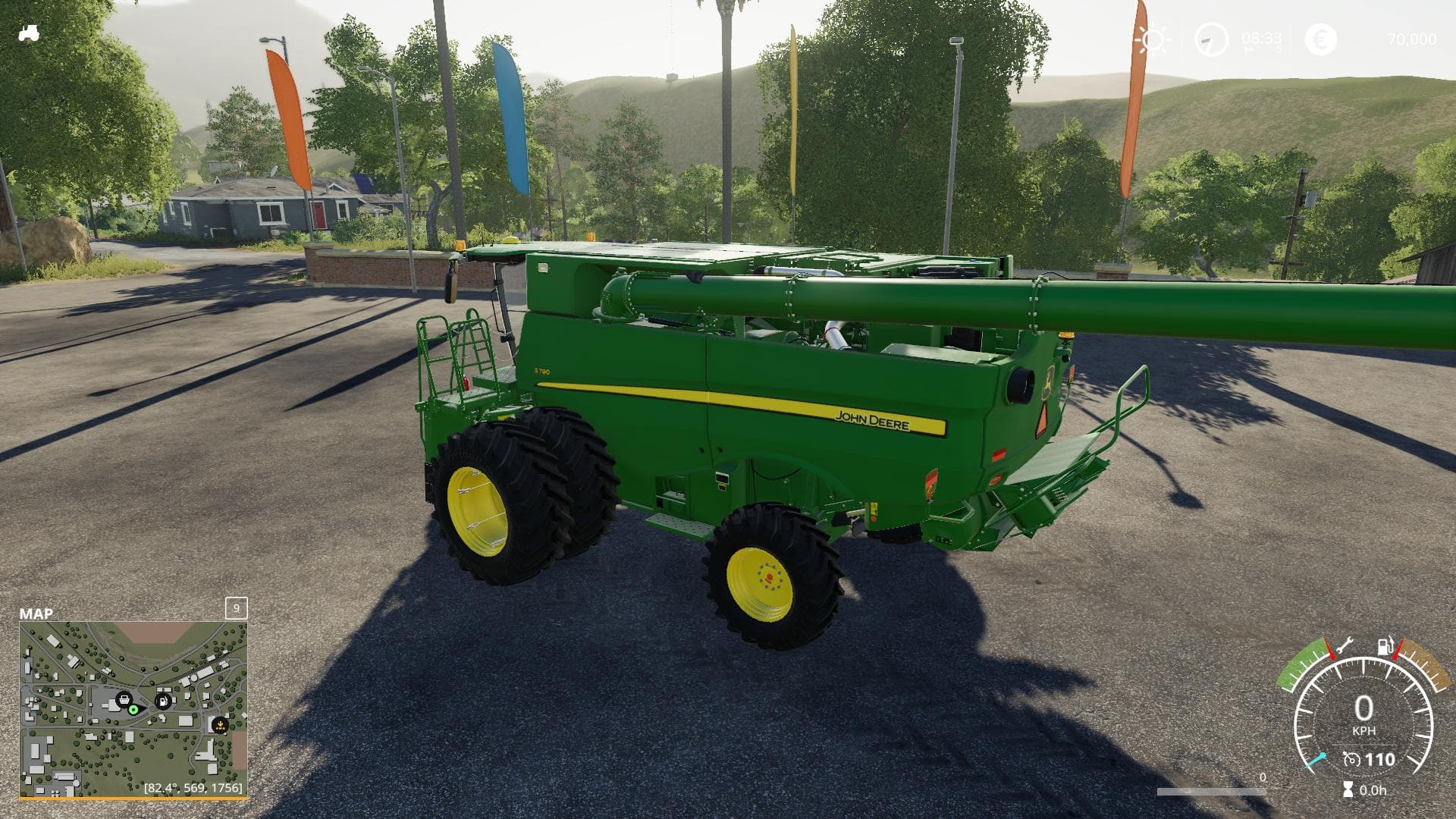 John Deere S790 and 645FD header