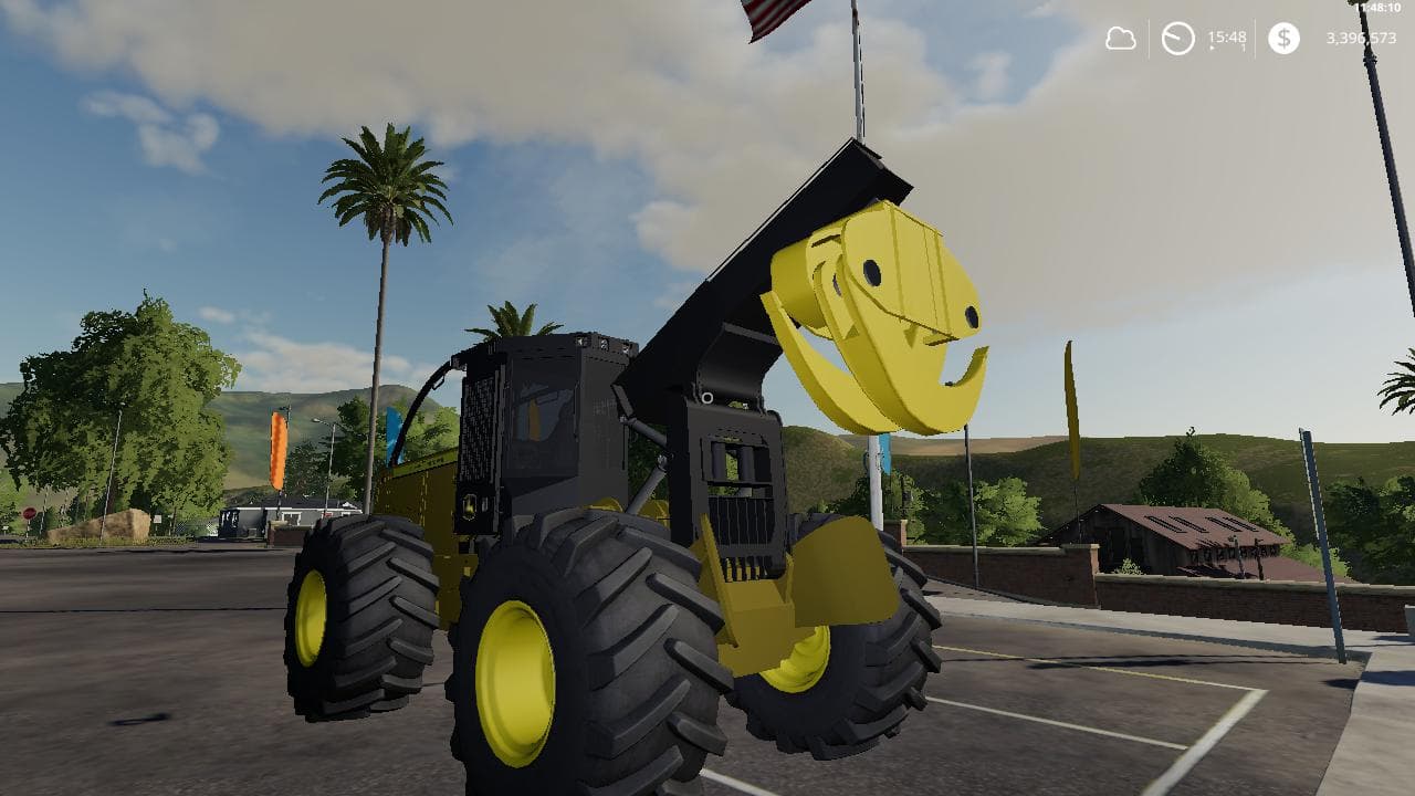 John Deere construction yellow skidder
