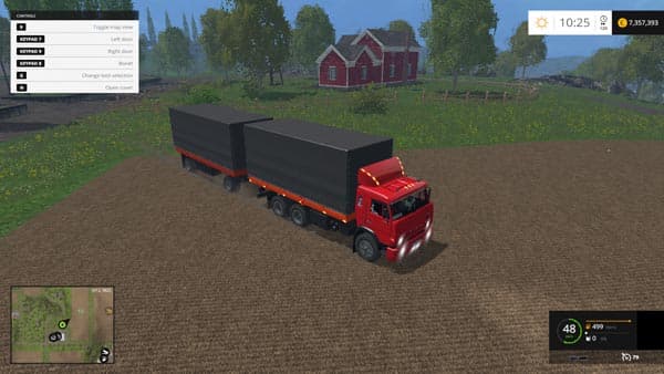 Kamaz 53212 Red and Trailer GKB
