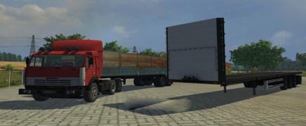 Kamaz 54115 Truck + Odaz 9370 + Kogel Trailers