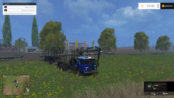 Kamaz 54115 forest Truck + Trailer