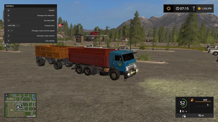 Kamaz 55102 and the trailer GKB 8551