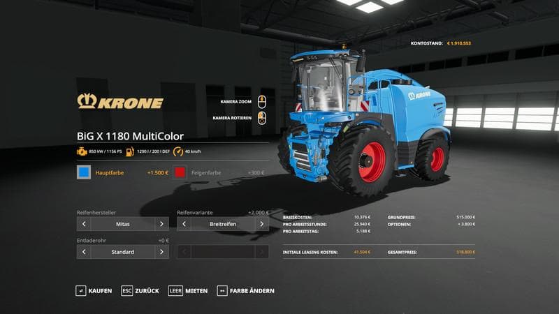 Krone Pack BigX1180 & X-Collect900-3 - MultiColor