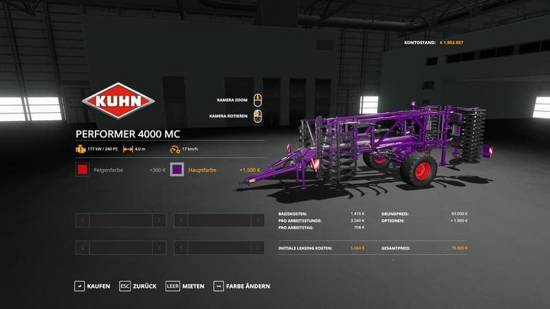 Kuhn Performer 4000 - MultiColor