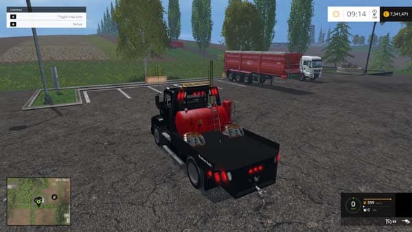 MACK SINGLE AXLE FLATBED FUEL & SEED REFILL ADDON