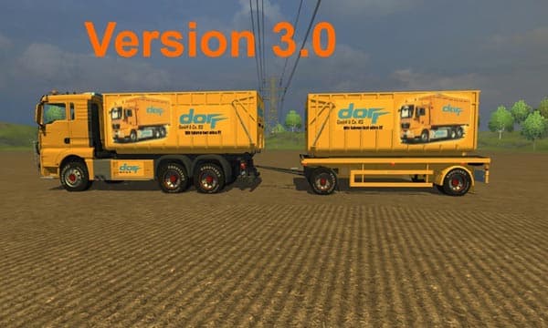 MAN TGX HKL with container Orange