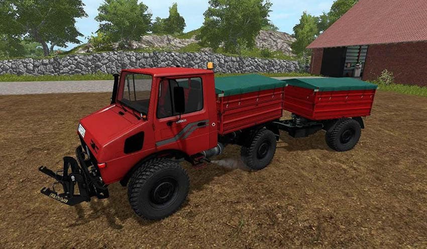 MB Unimog 1600 + Trailer (Tanker seeders)