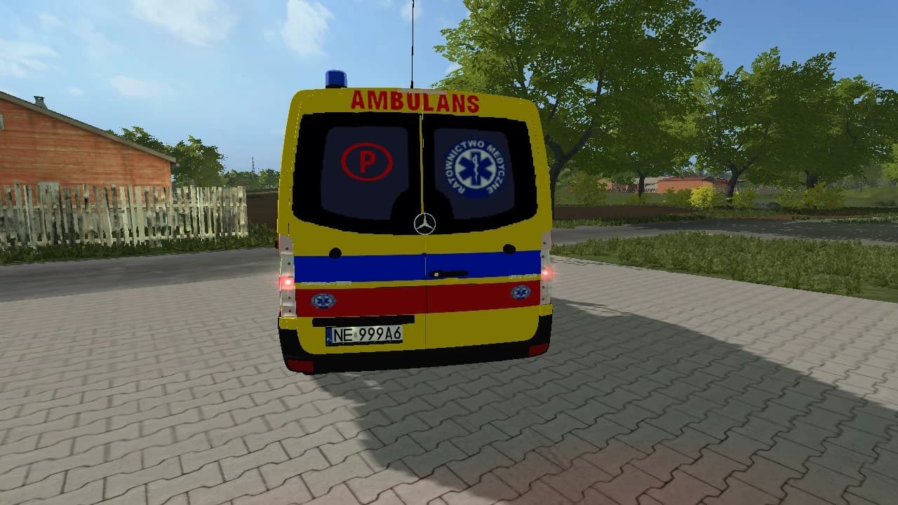 MERCEDES BENZ SPRINTER KARETKA ,,P'' PODSTAWOWA W KOLORZE ŻÓŁTYM