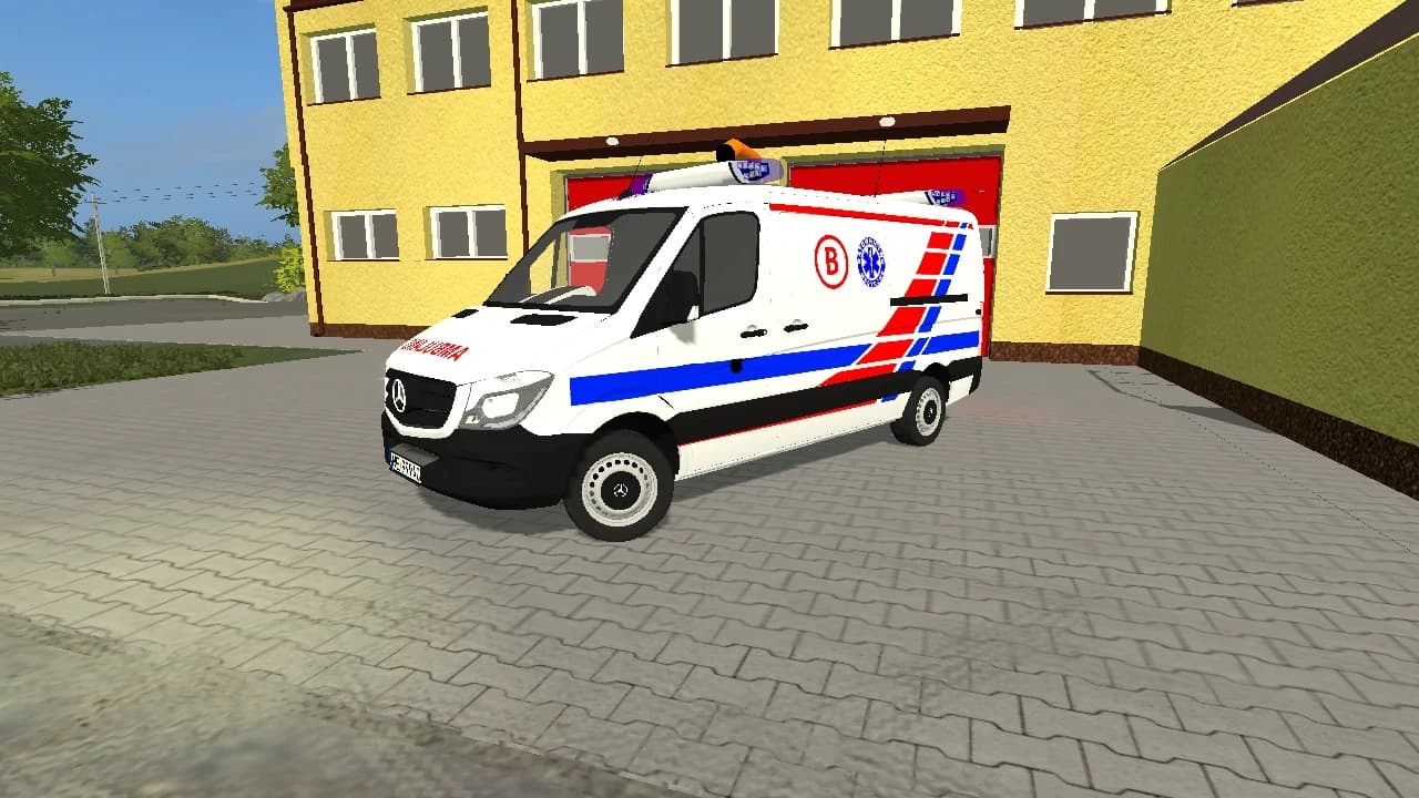 MERCEDES BENZ SPRINTER KARETKA ,,B'' DLA OSÓB OTYŁYCH W KOLORZE BIAŁYM