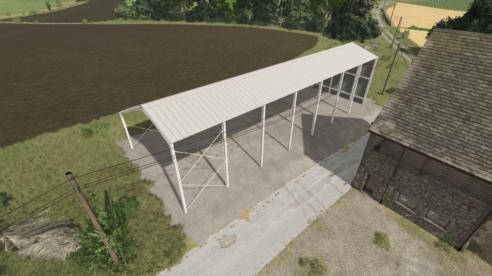 Metal agricultural shed