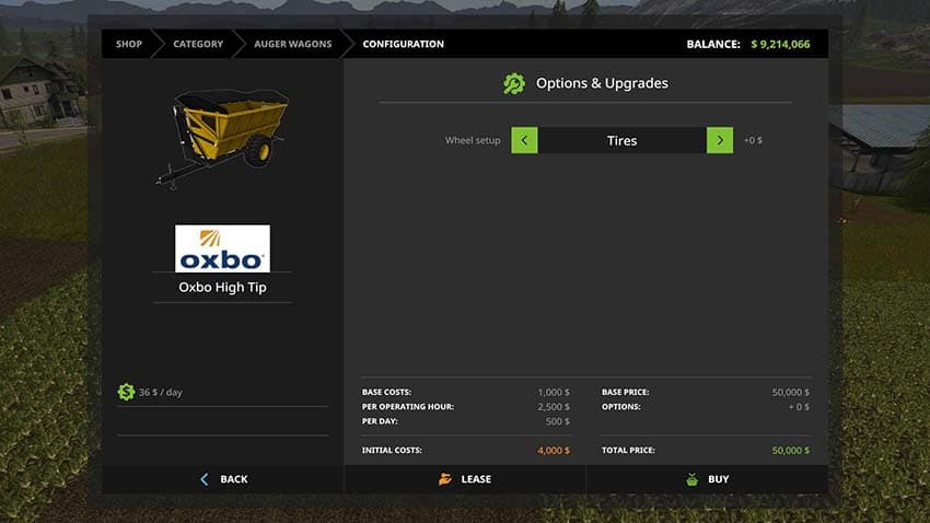 Oxbo High Dump Cart