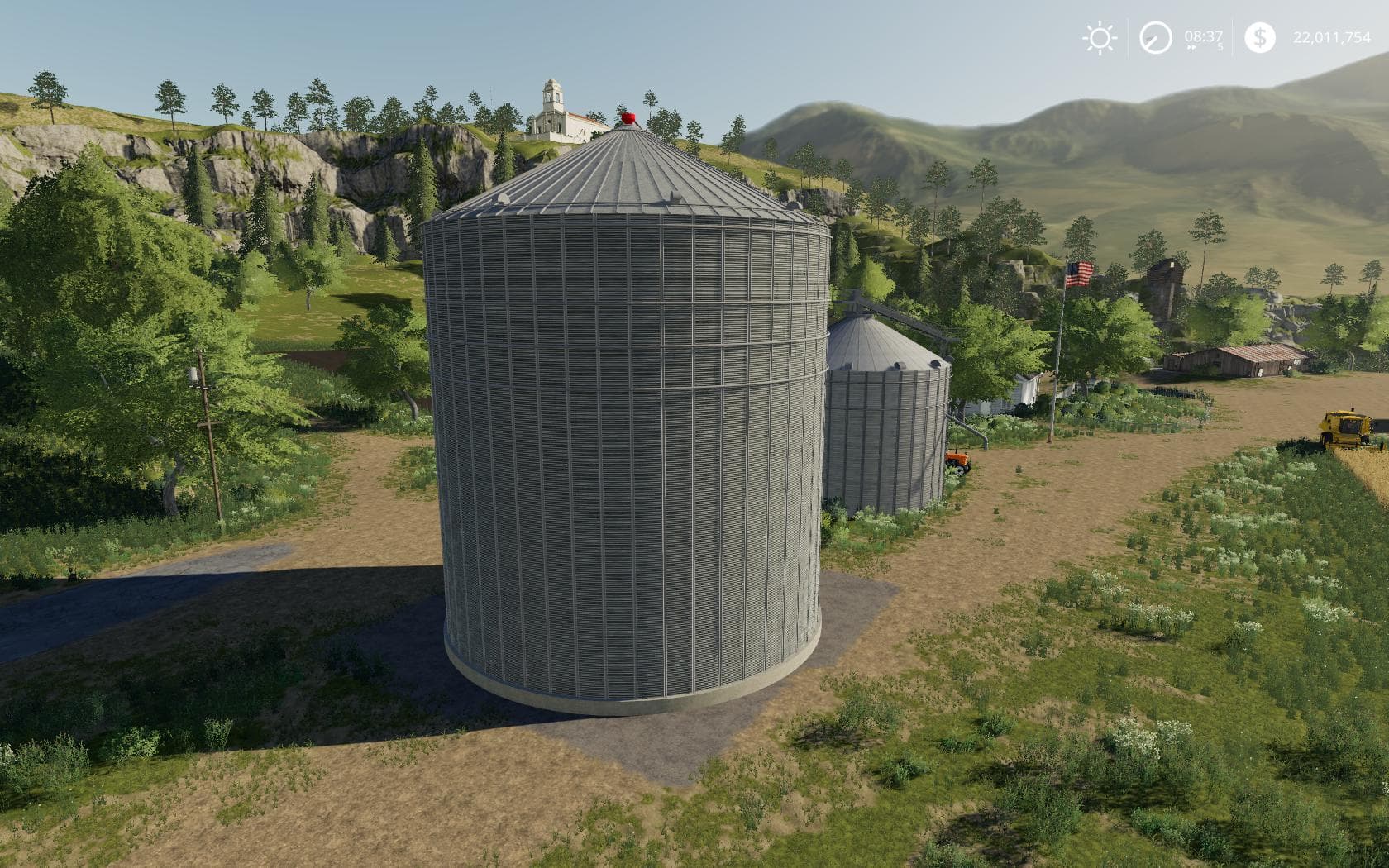Placeable large grain bin extension