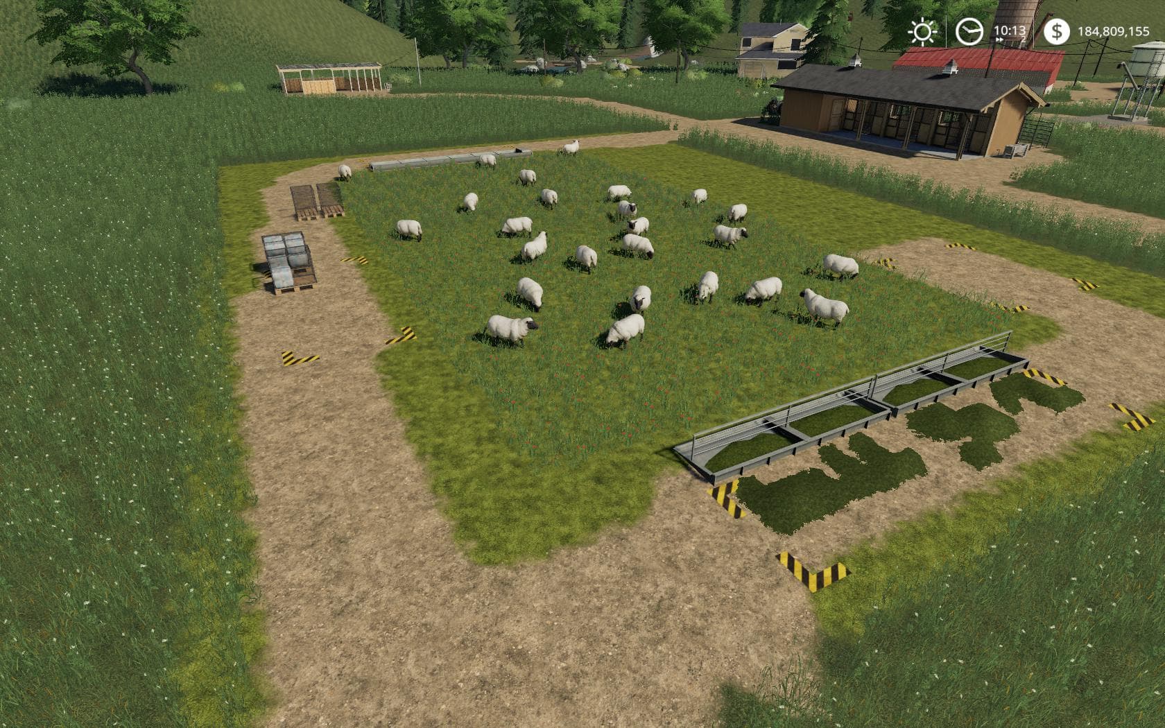 Placeable open range sheep pasture