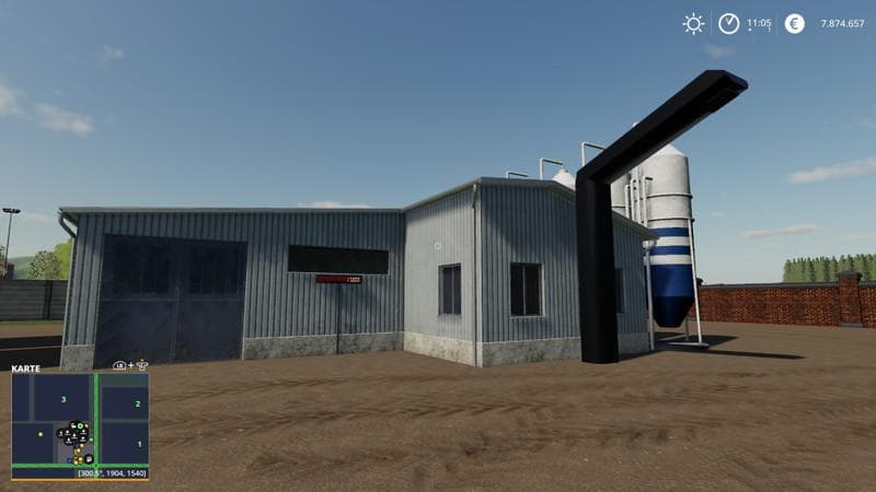 Placeable pig feed mixing plant with level indicators