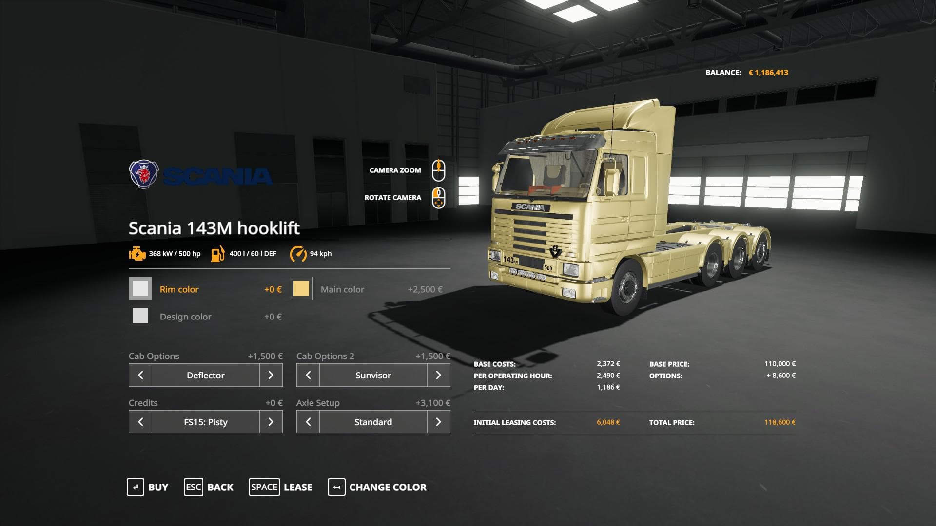 Scania 143M hooklift