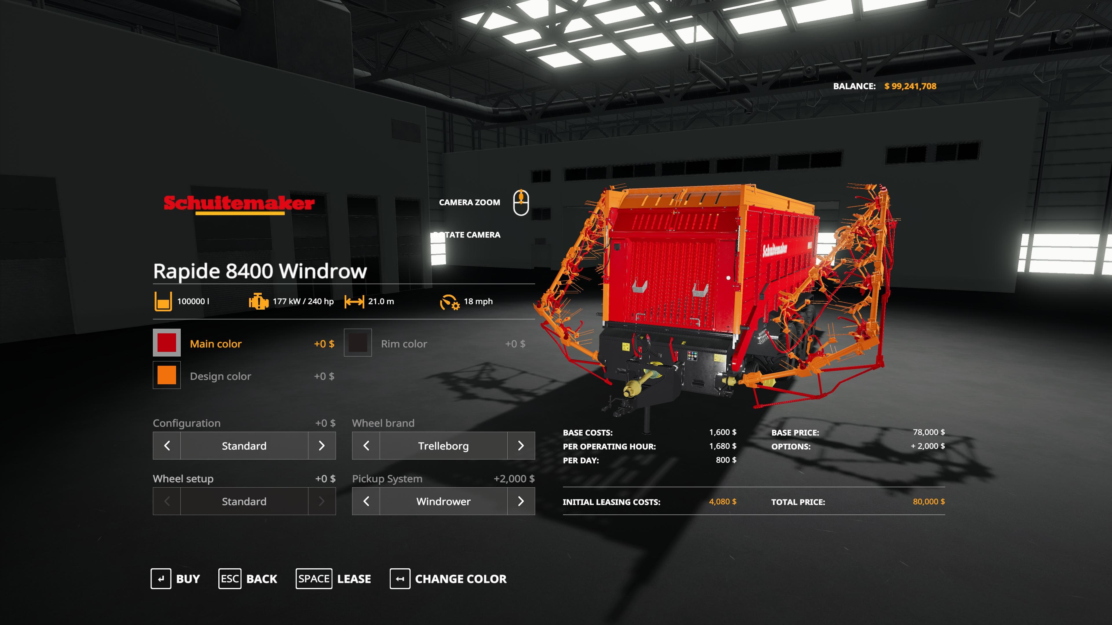 Rapide 8400 Windrower & Loading Wagon