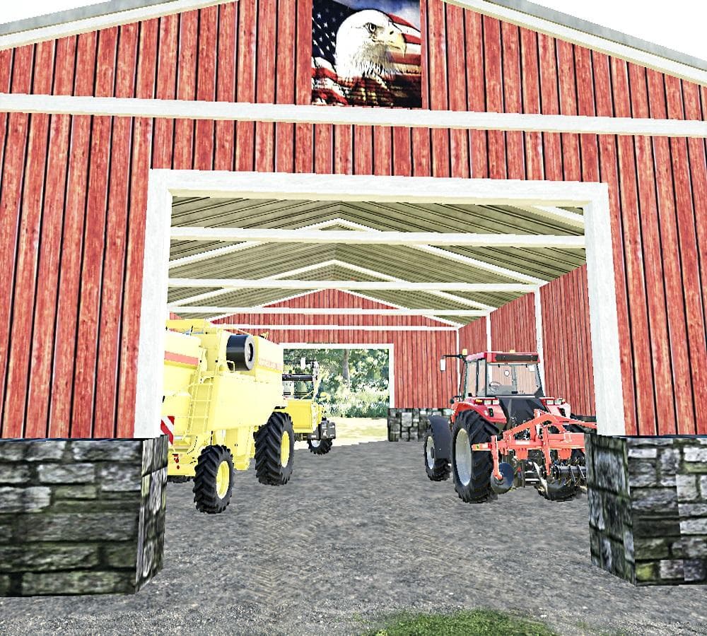 Small open ended storage barn