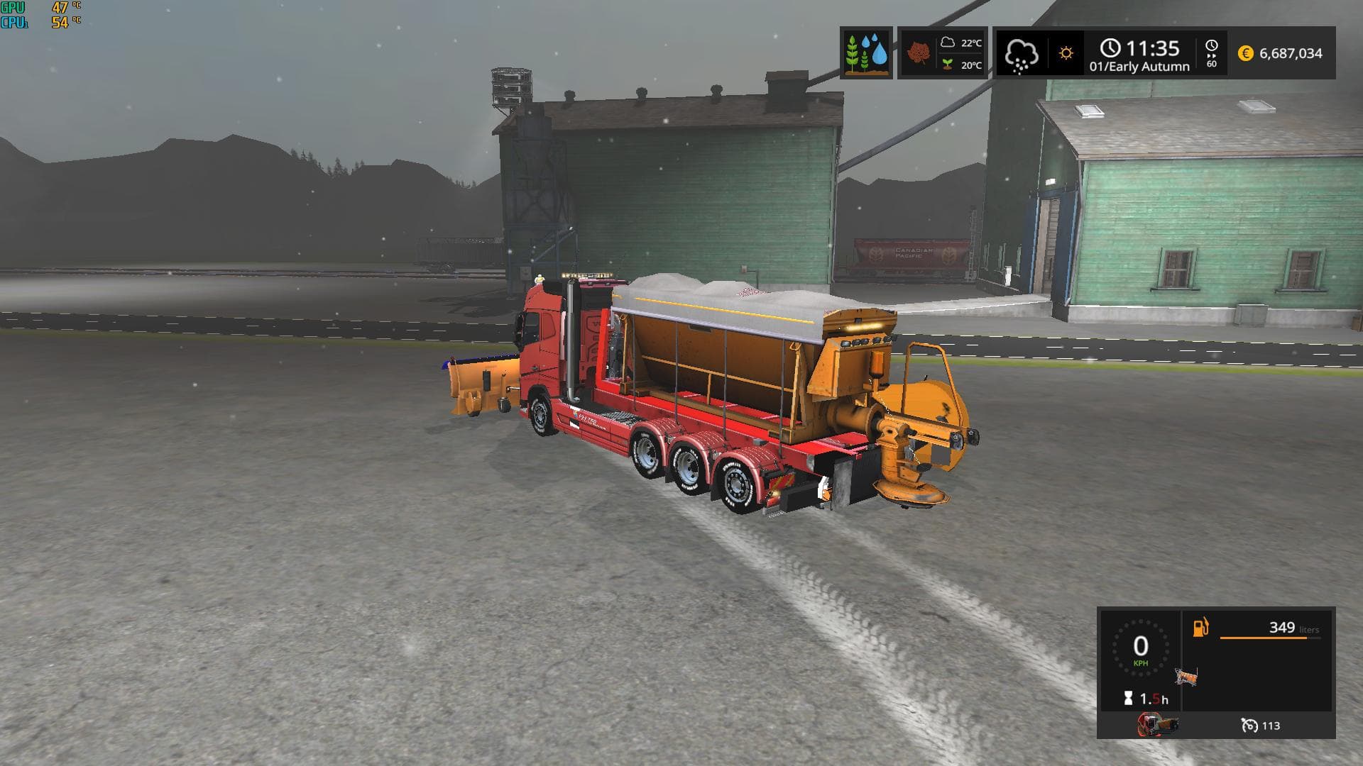 Snow Truck with snowblades and sander