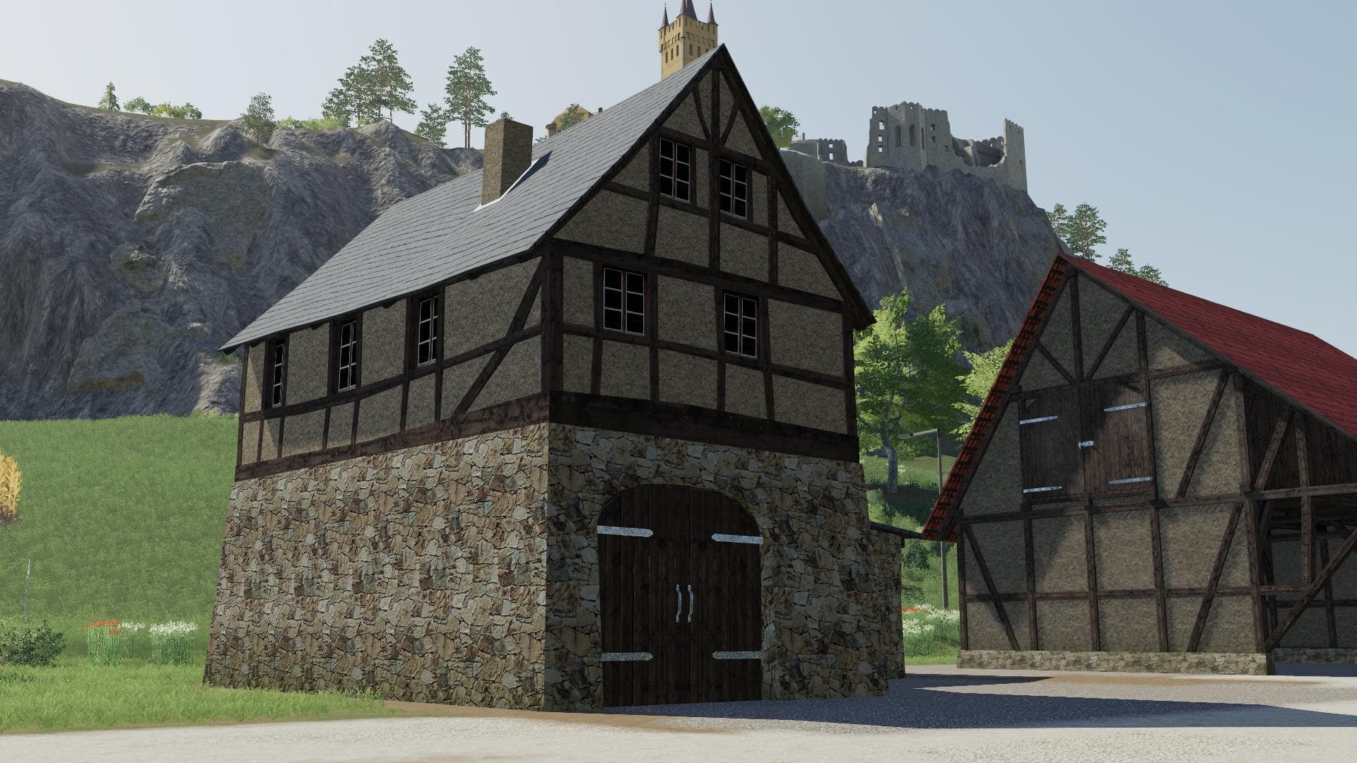 Timberframe House With Shed