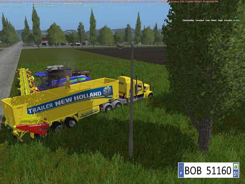 Truck + trailer Yellow New Holland