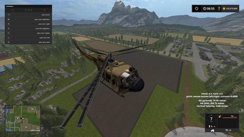 UH2D huey DEA Helicopter SkyCrane