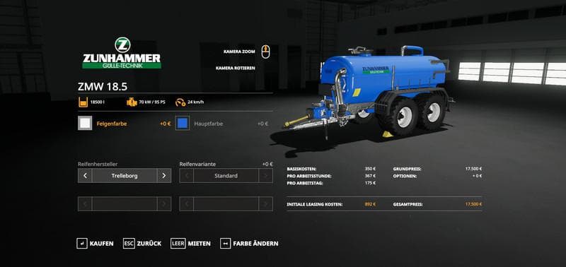 Zunhammer milk and water barrel