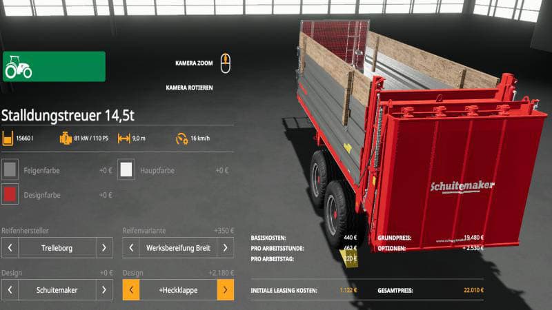Manure spreader set 14t