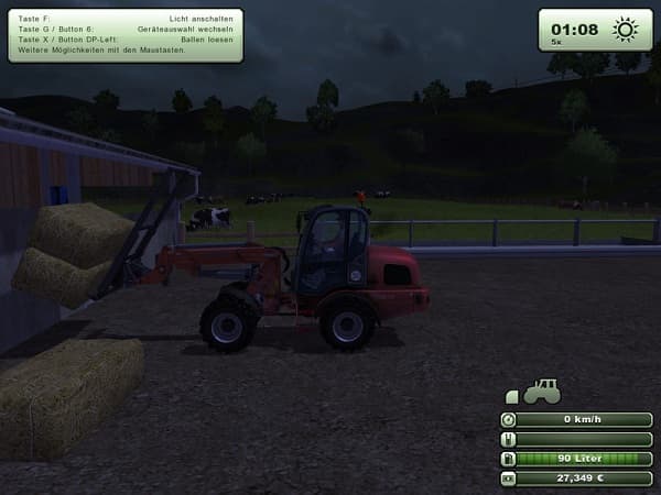 Weidemann bale fork with Attacher for bales