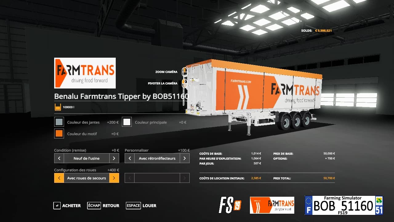 BENALU FARMTRANS TIPPER BY BOB51160