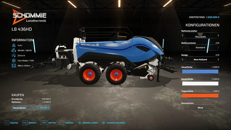 CASE IH LB436HD BALER WITH COLOUR SELECTION