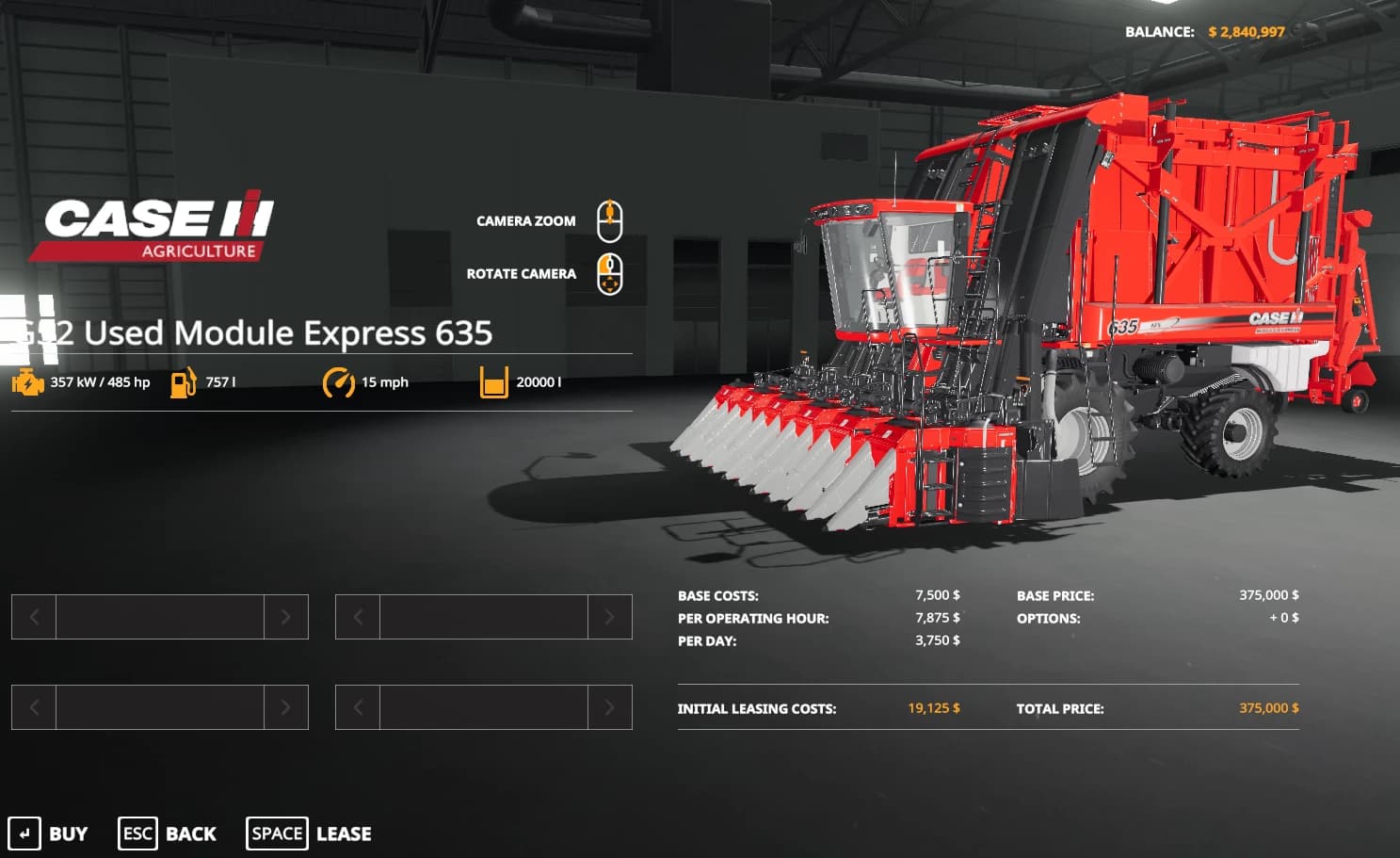 CASE MODULE EXPRESS 625 MOD