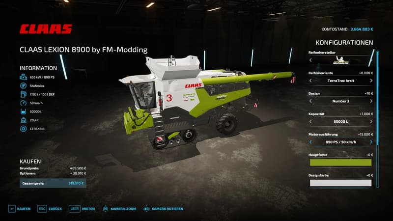 CLAAS LEXION 8900 SPECIAL
