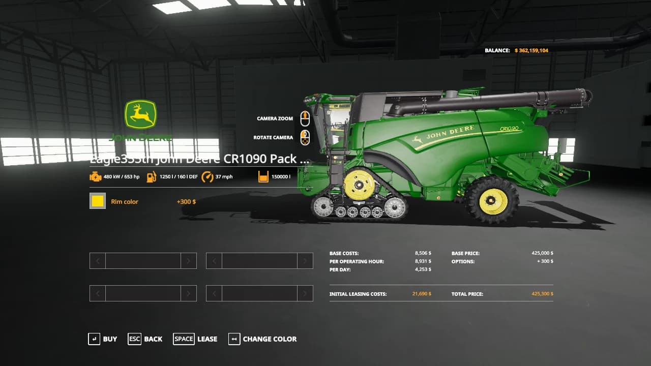 EAGLE355TH JOHN DEERE CR1090 VE PACK