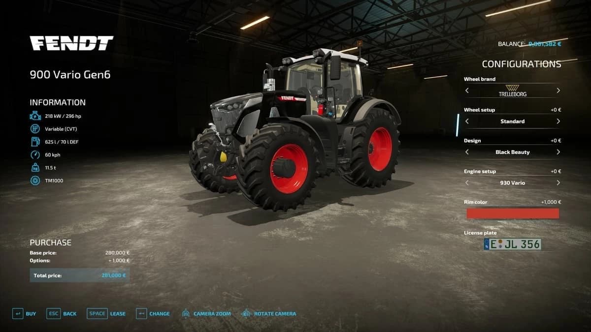 FENDT VARIO 900 SELECTABLE DESIGN