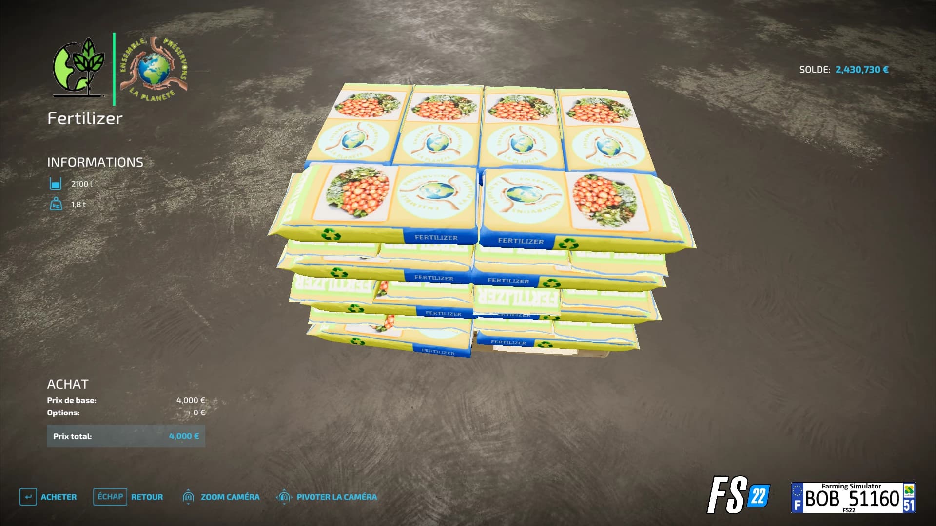 FERTILIZER SEEDS PALLETS BY BOB51160