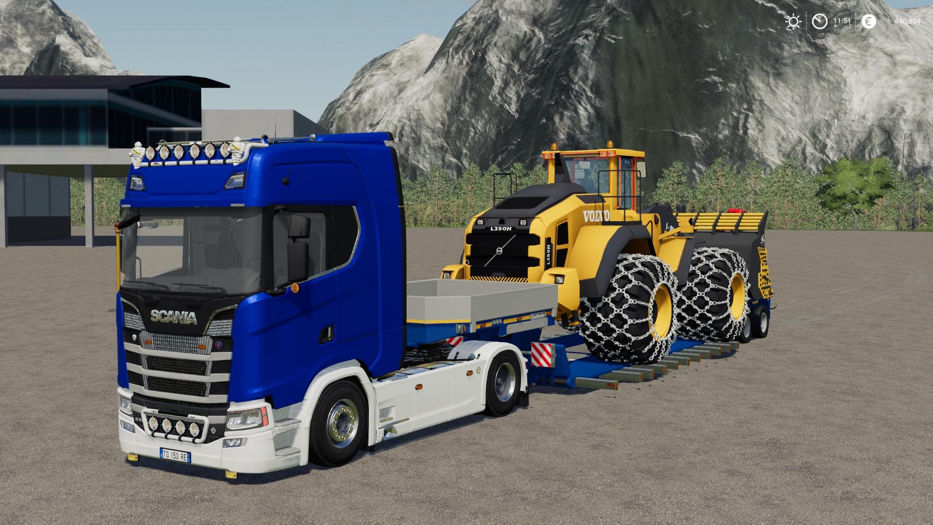 GOLDHOFER LOW LOADER WITH EXTENSIONS FIXED