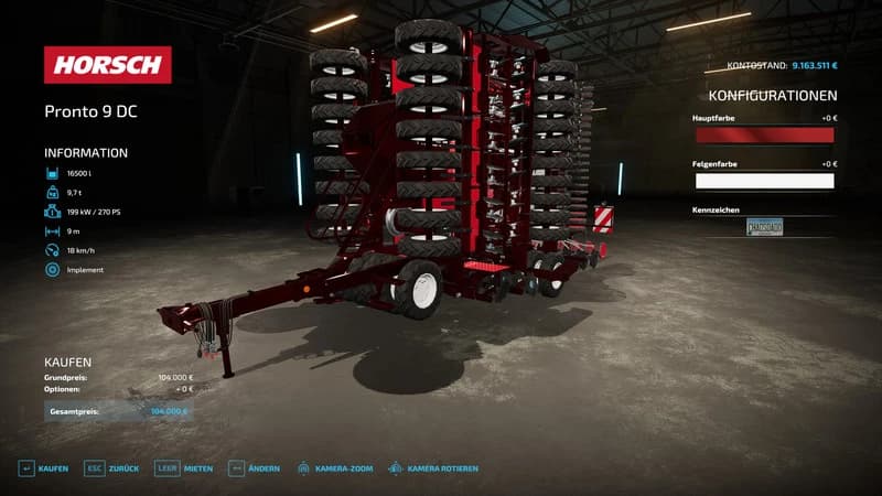 HORSCH PRONTO 9DC MULTICOLOR