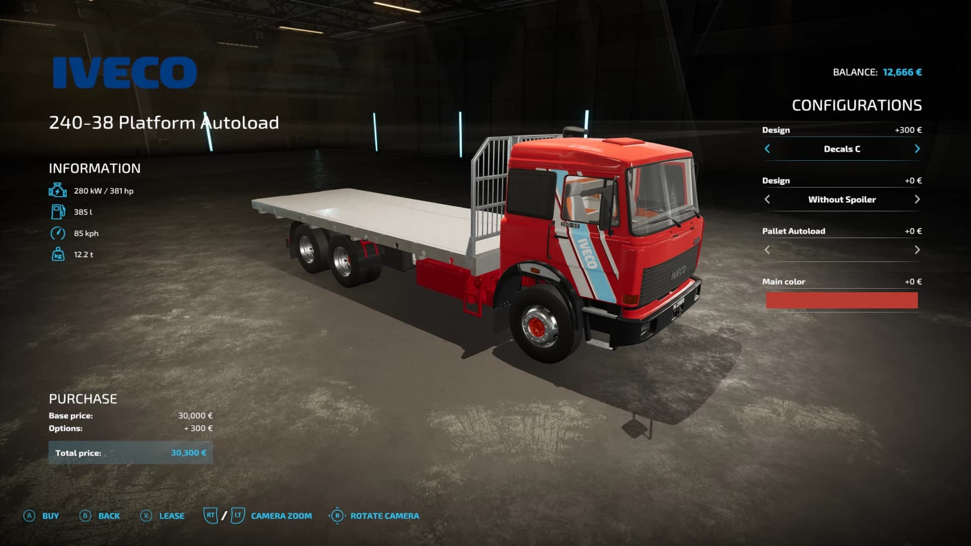 IVECO 240-38 6X4 PLATFORM AUTOLOAD