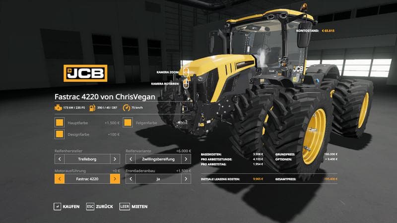 JCB Fastrac 600 including attachments