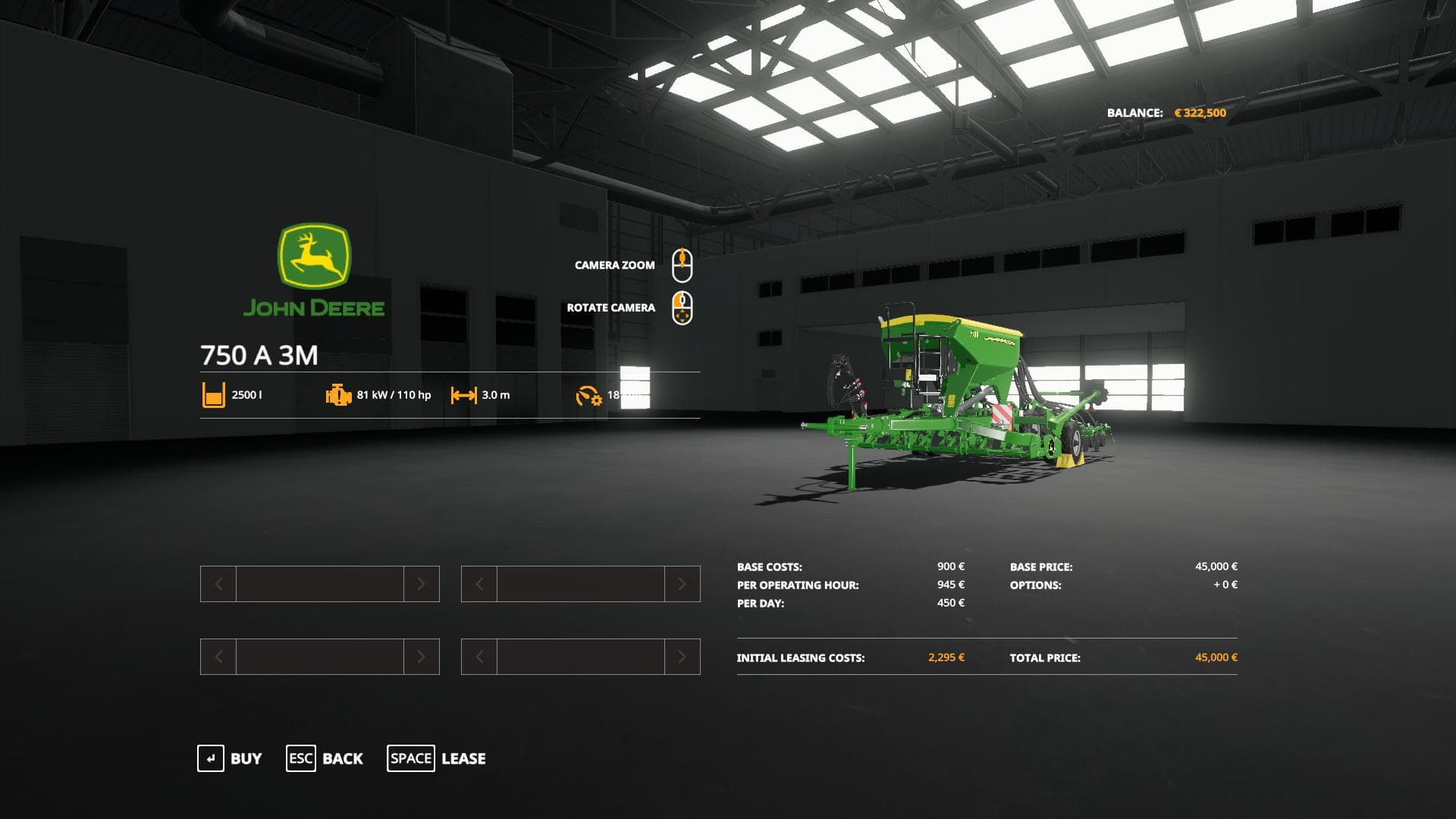 JOHN DEERE 750A